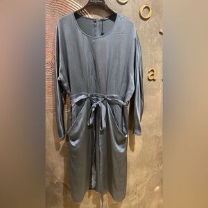 NWT BRUUNS BAZAAR Elegant office BLUE MIDI Dress